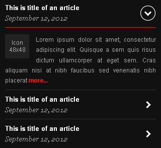 Screenshot of dark version